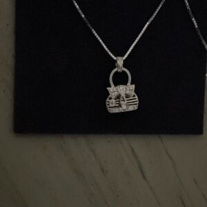 White Gold  Pendant Necklace